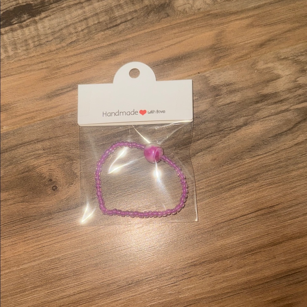 Handmade Purple Beaded Bracelet